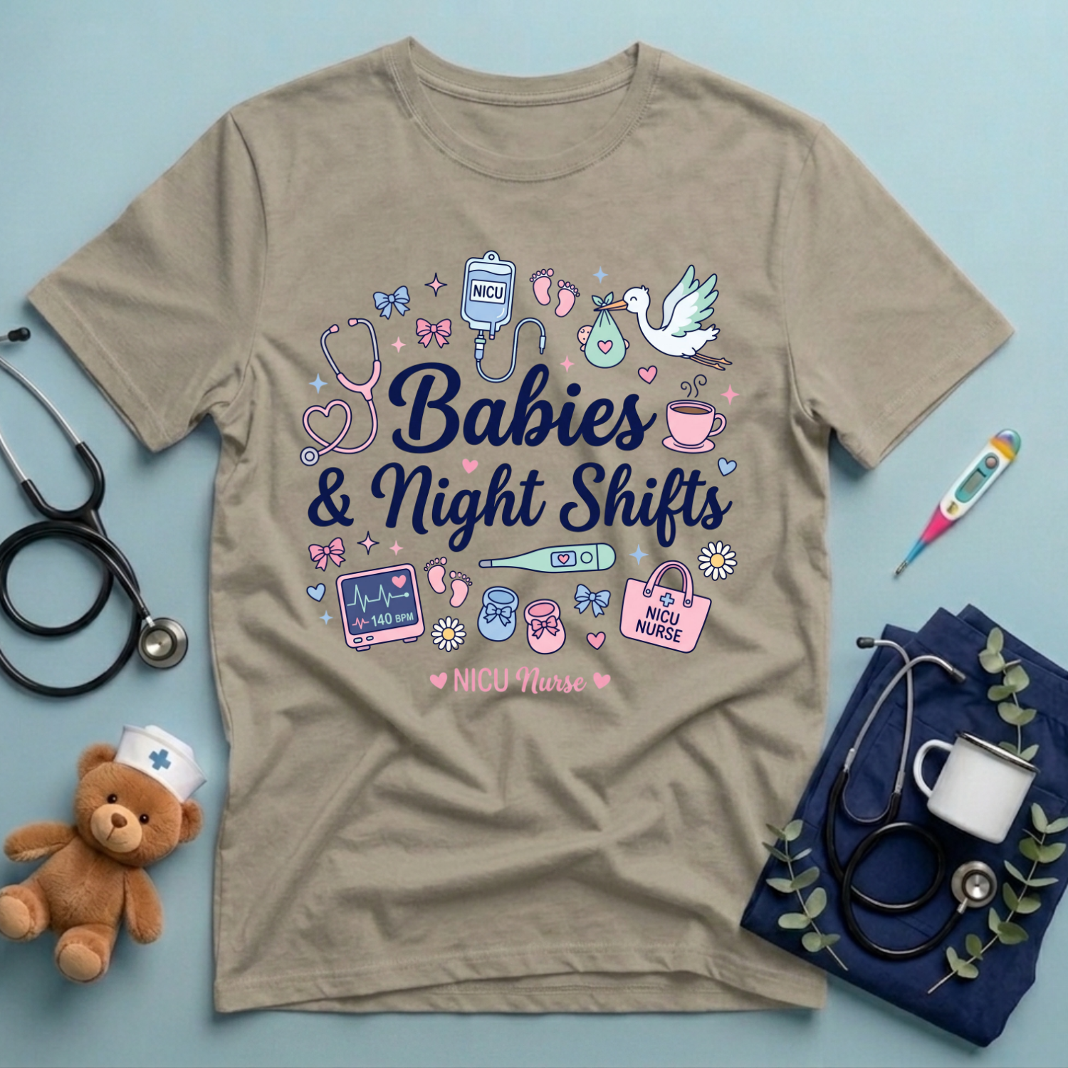 Babies & Night Shifts NICU T-Shirt