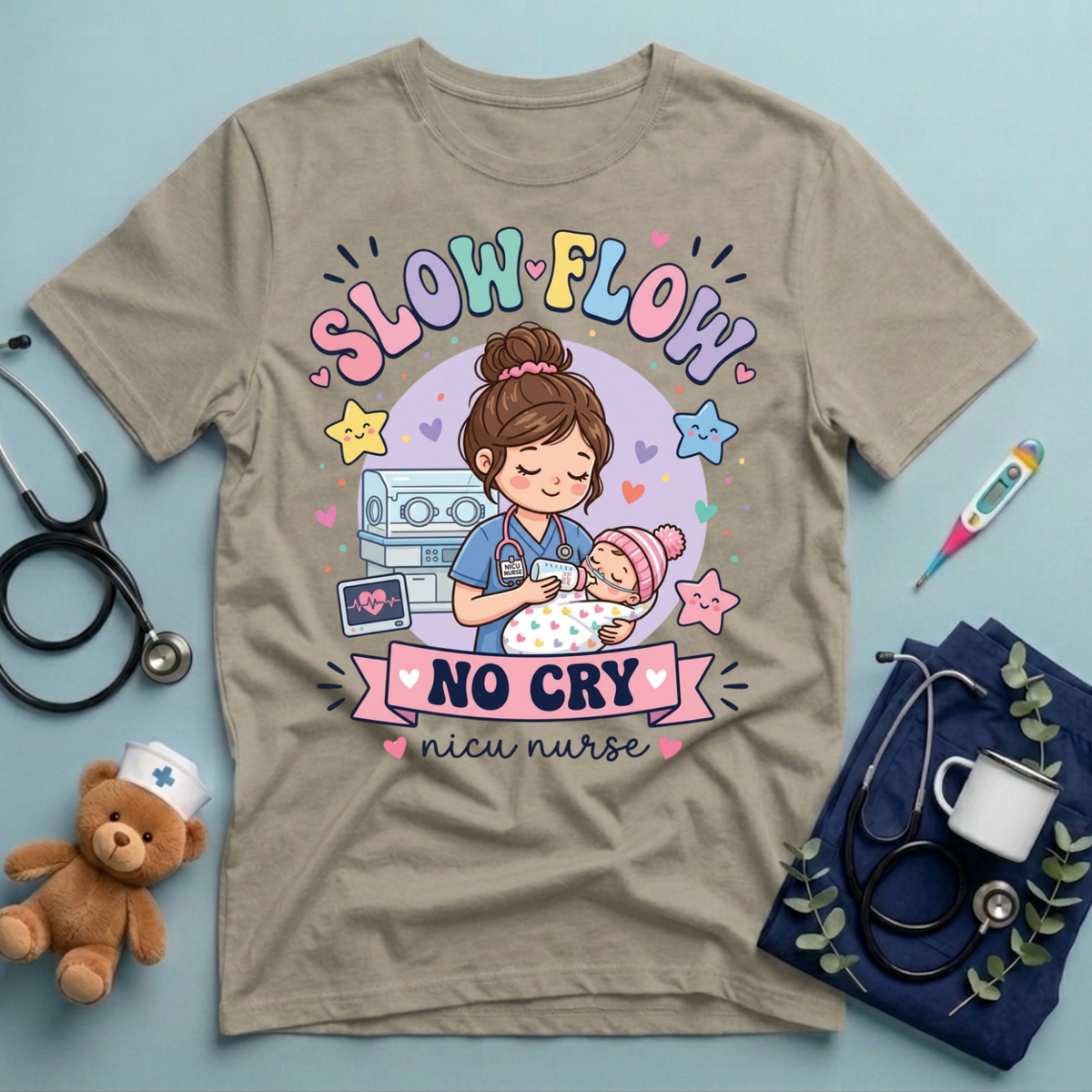 Slow flow, no cry NICU T-Shirt