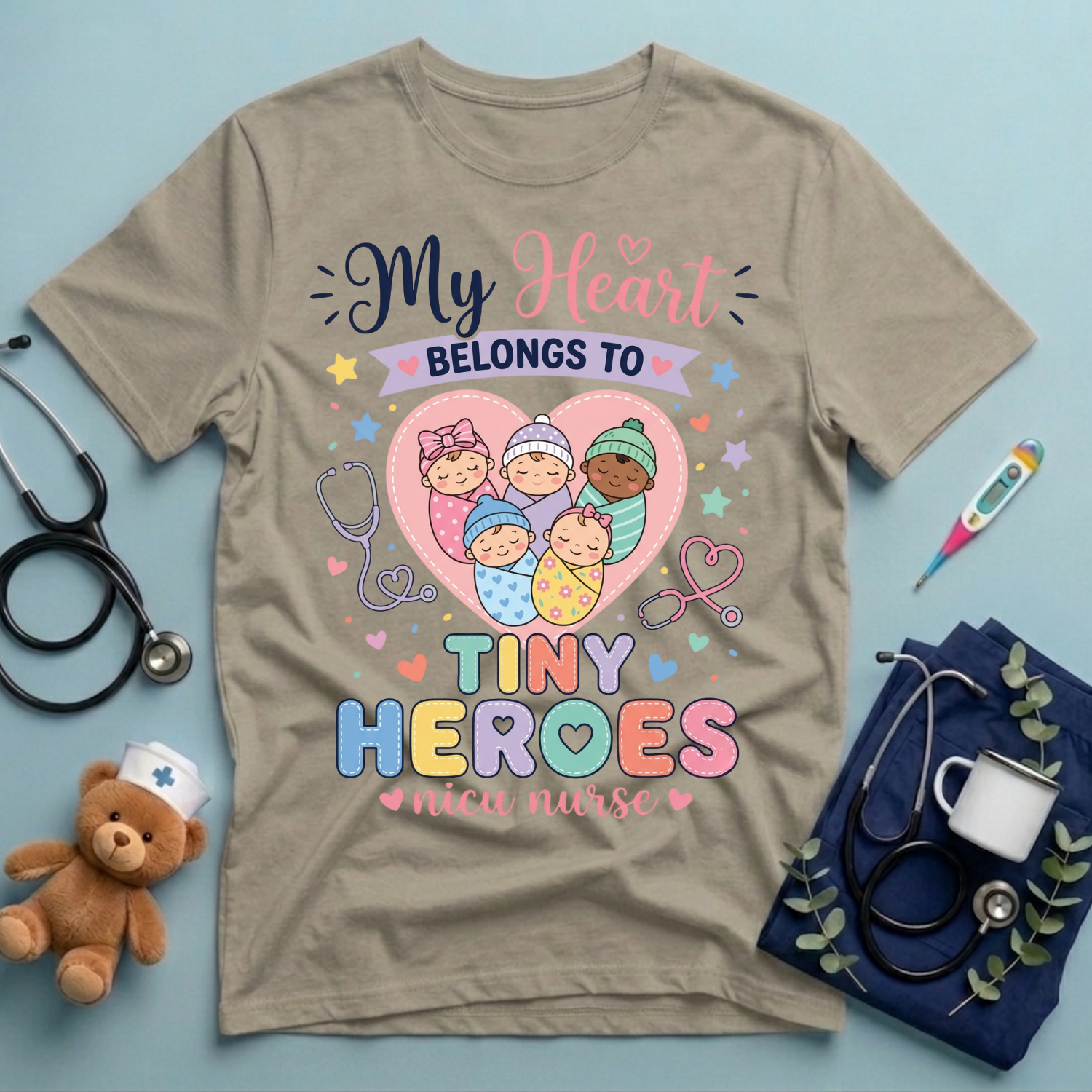My Heart Belongs to Tiny Heroes T-Shirt
