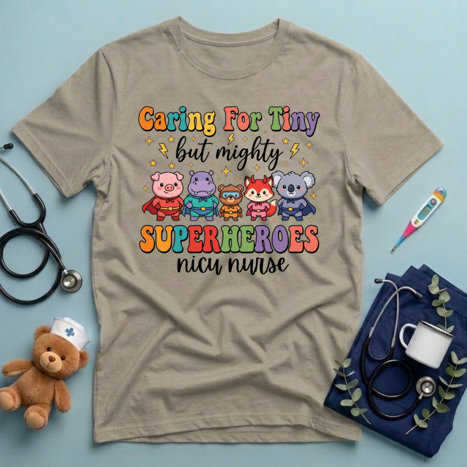Nicu Nurse Superheroes T-Shirt
