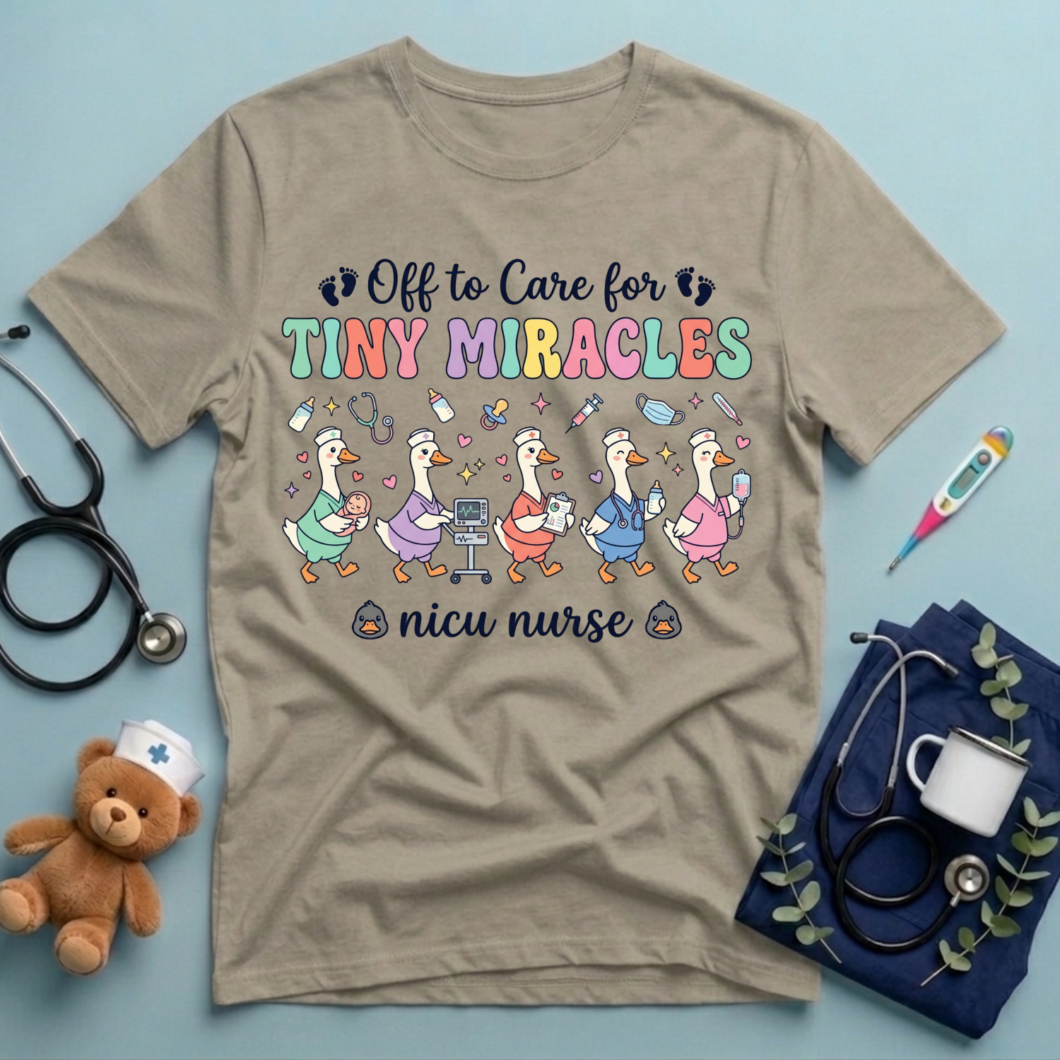 Off to Care for Tiny Miracles T-Shirt