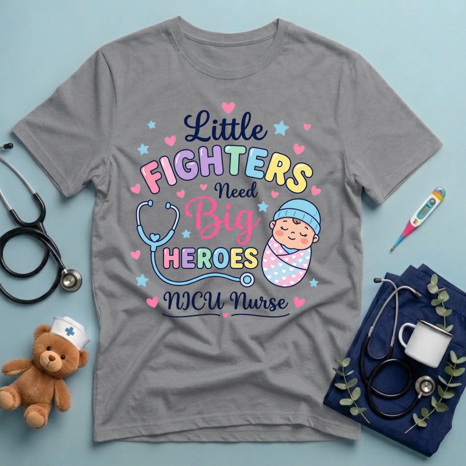 Little Fighters Need Big Heroes T-Shirt