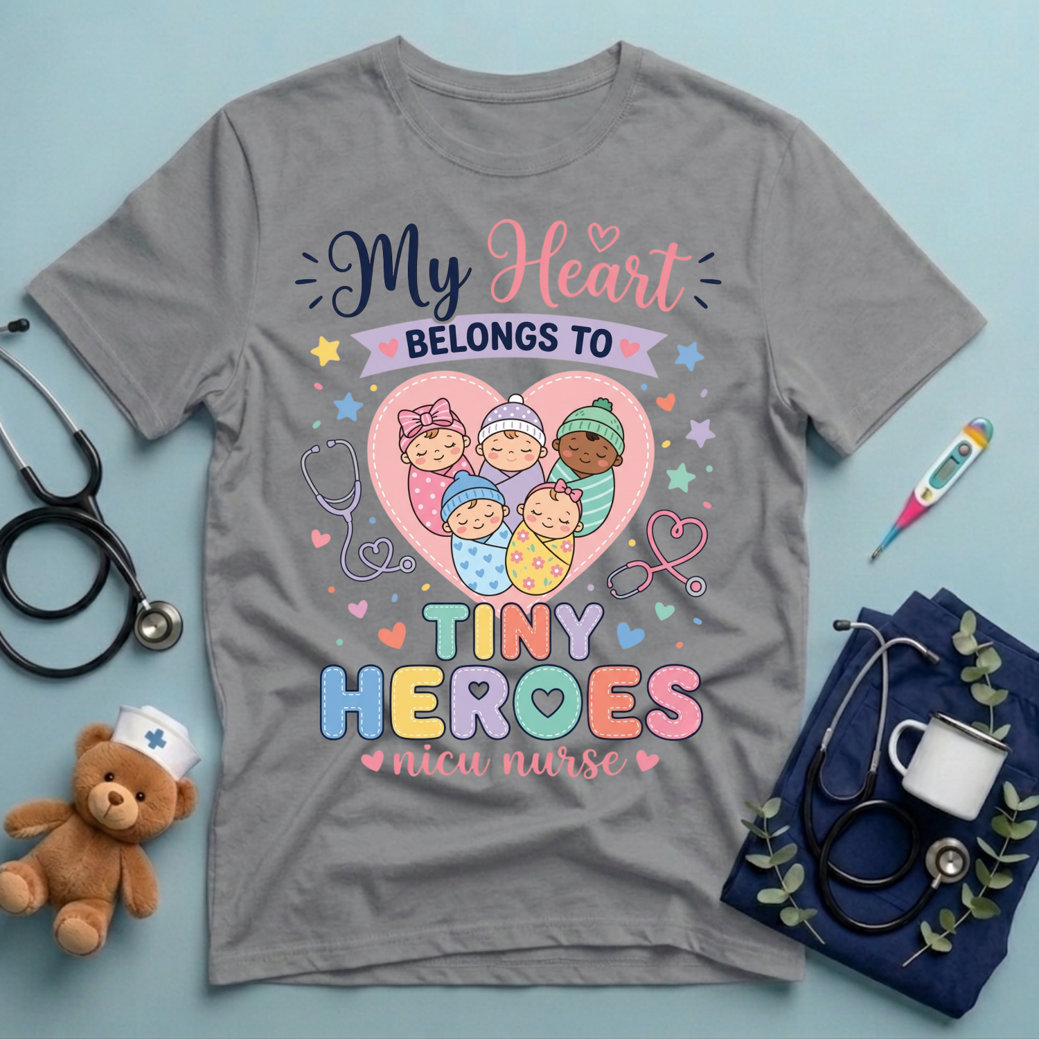 My Heart Belongs to Tiny Heroes T-Shirt