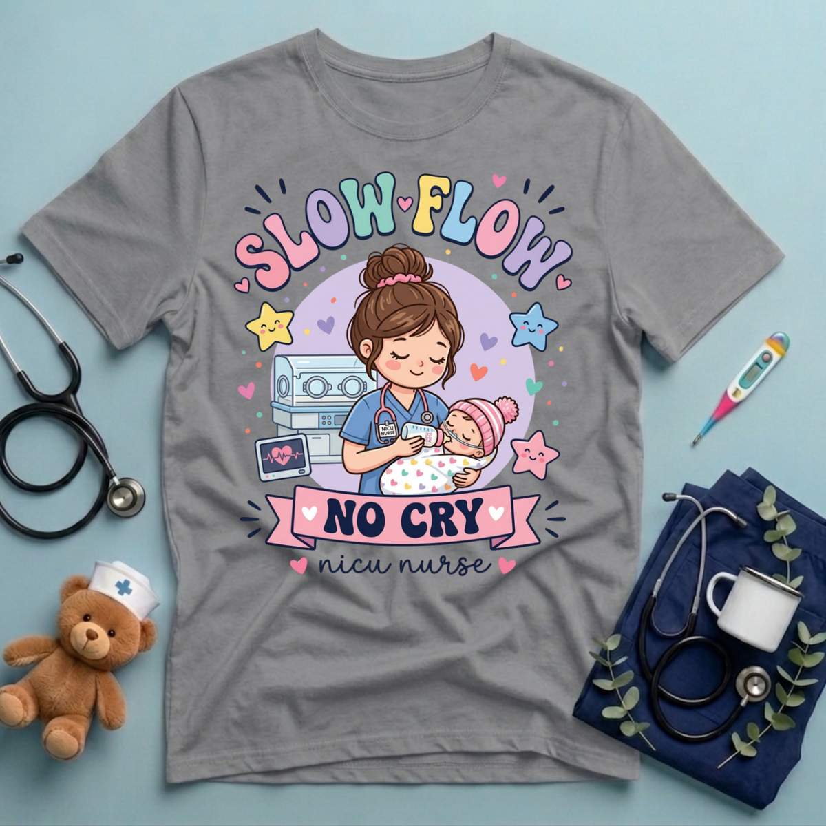 Slow flow, no cry NICU T-Shirt