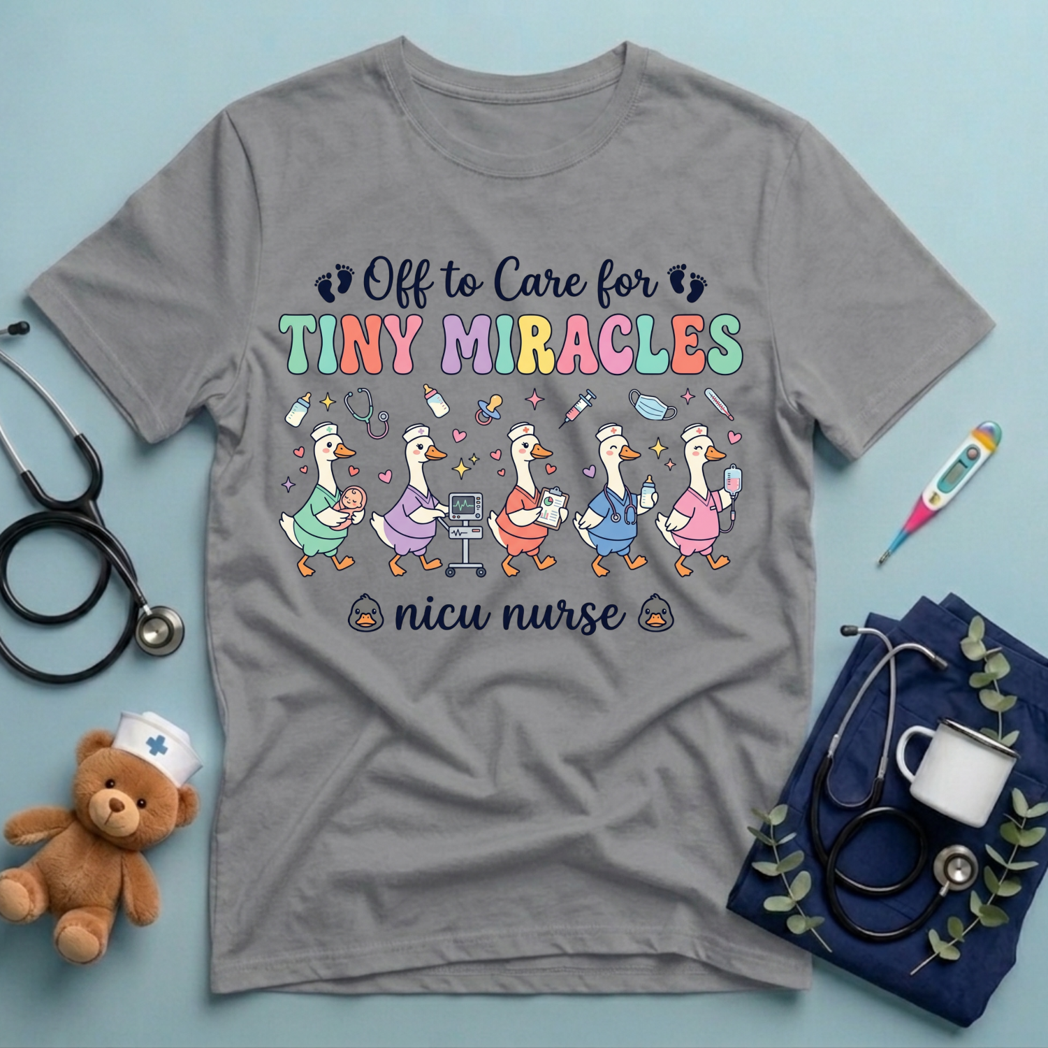 Off to Care for Tiny Miracles T-Shirt