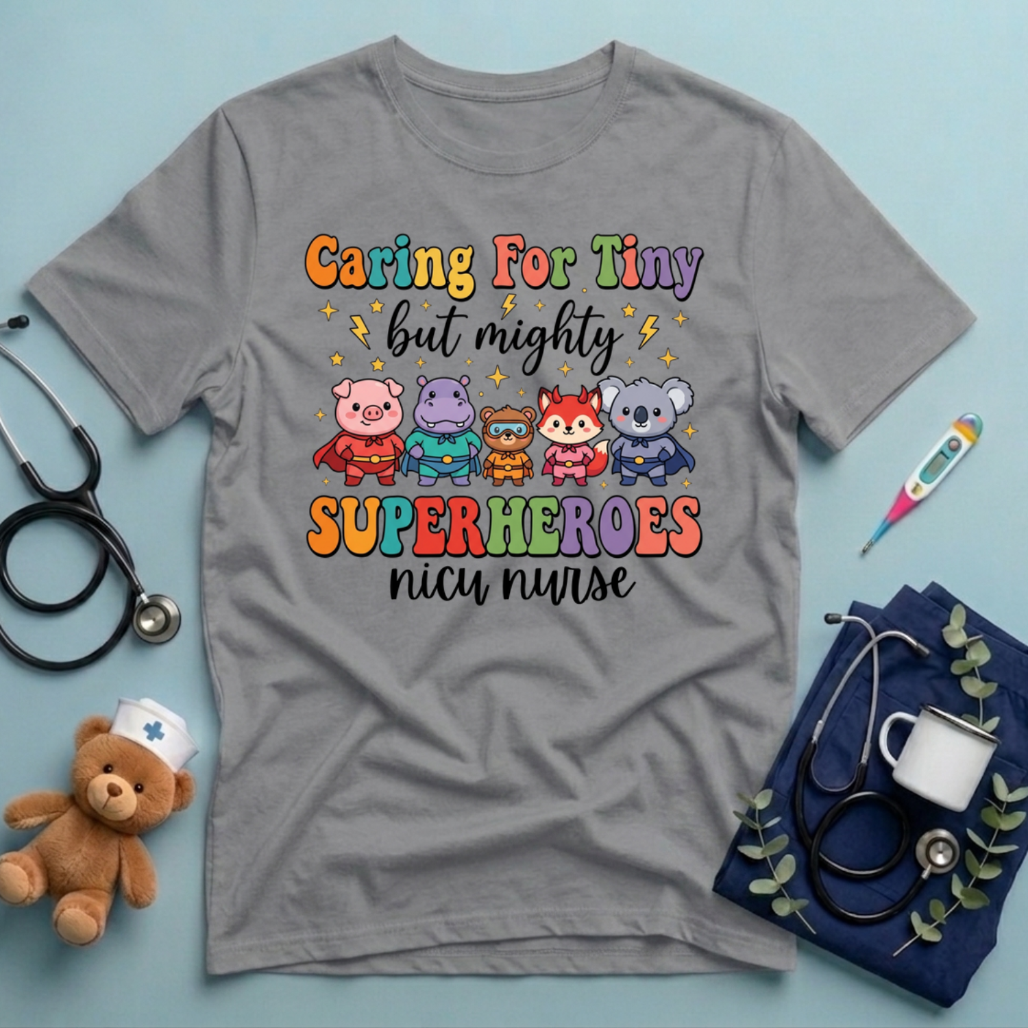Nicu Nurse Superheroes T-Shirt