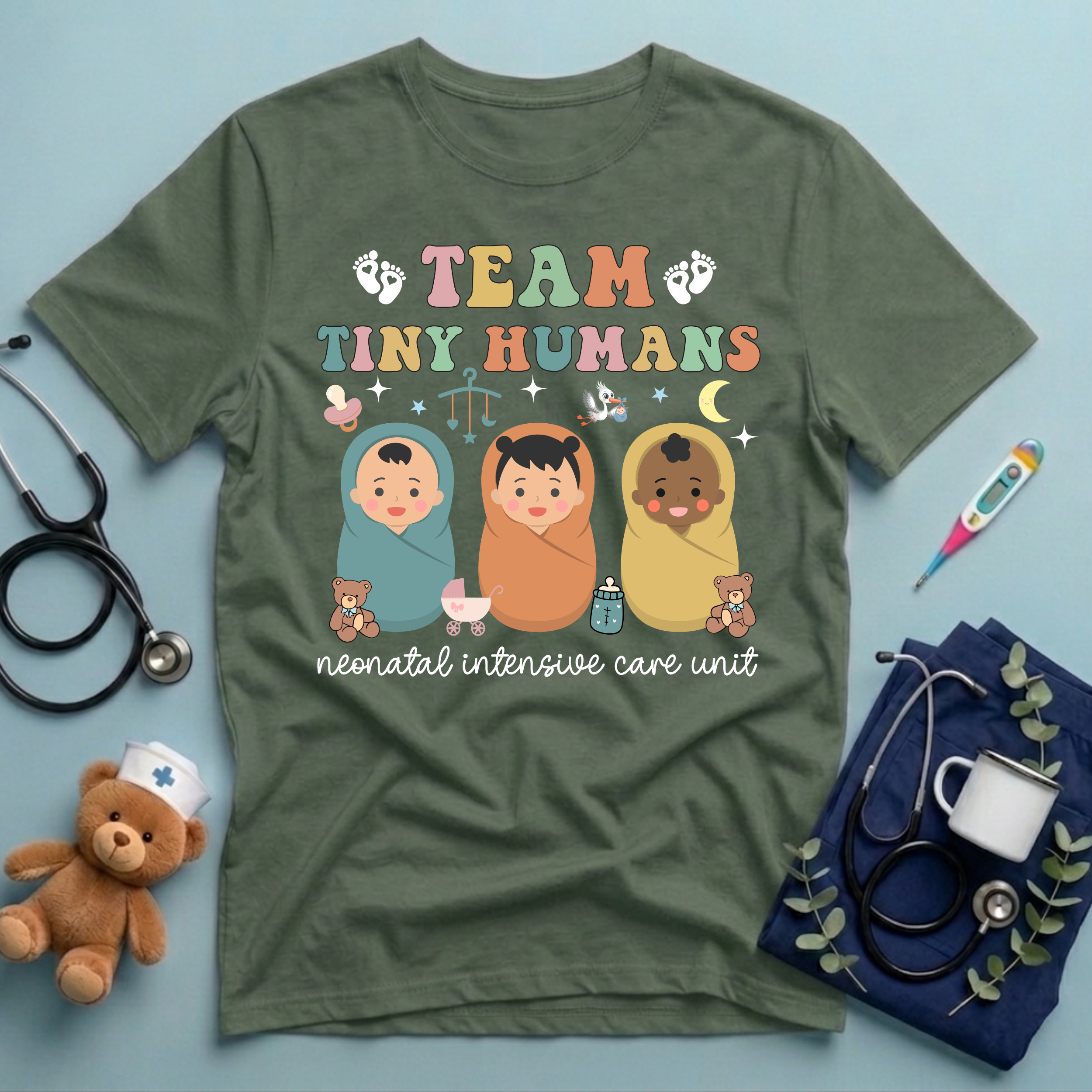 Team Tiny Humans NICU Nurse T-Shirt