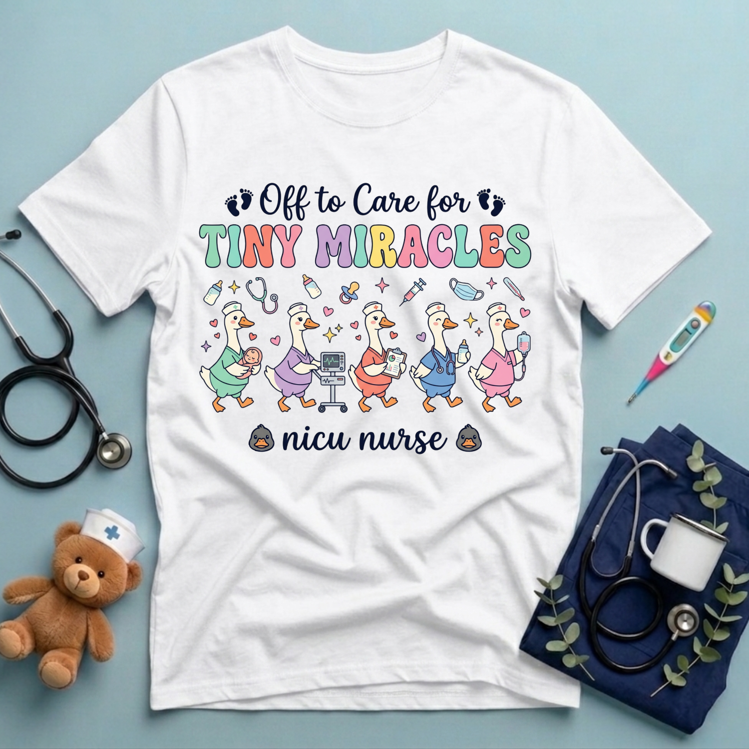 Off to Care for Tiny Miracles T-Shirt