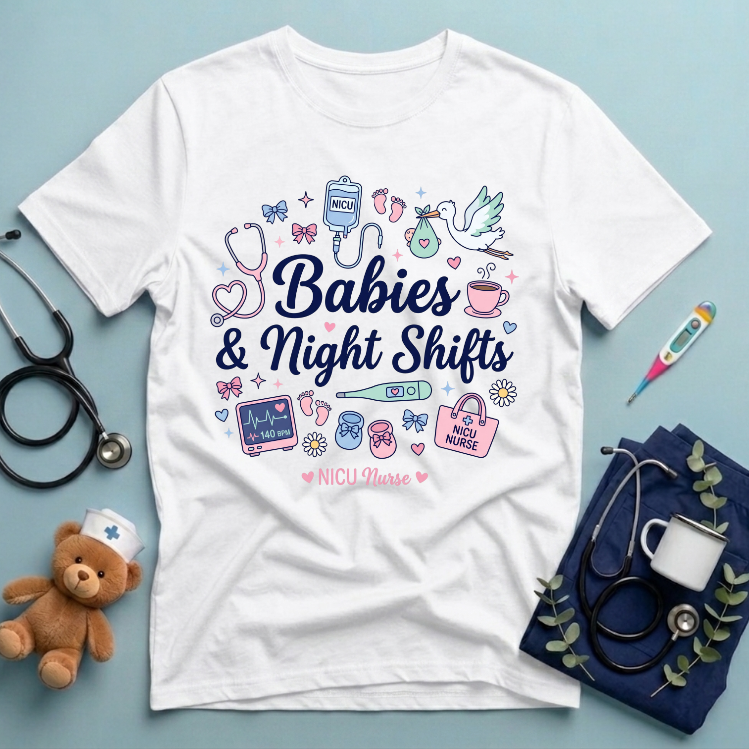 Babies & Night Shifts NICU T-Shirt