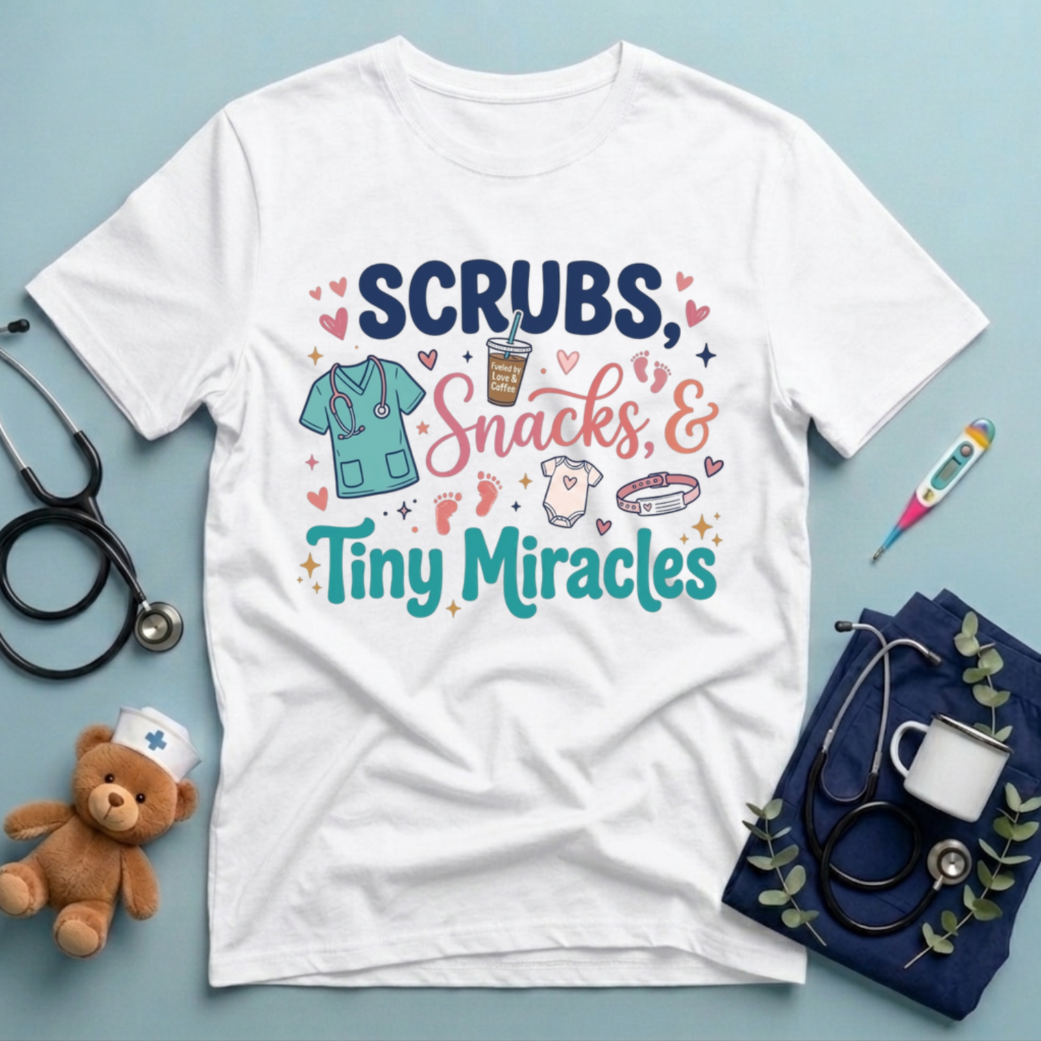 Scrubs & Tiny Miracles NICU T-Shirt