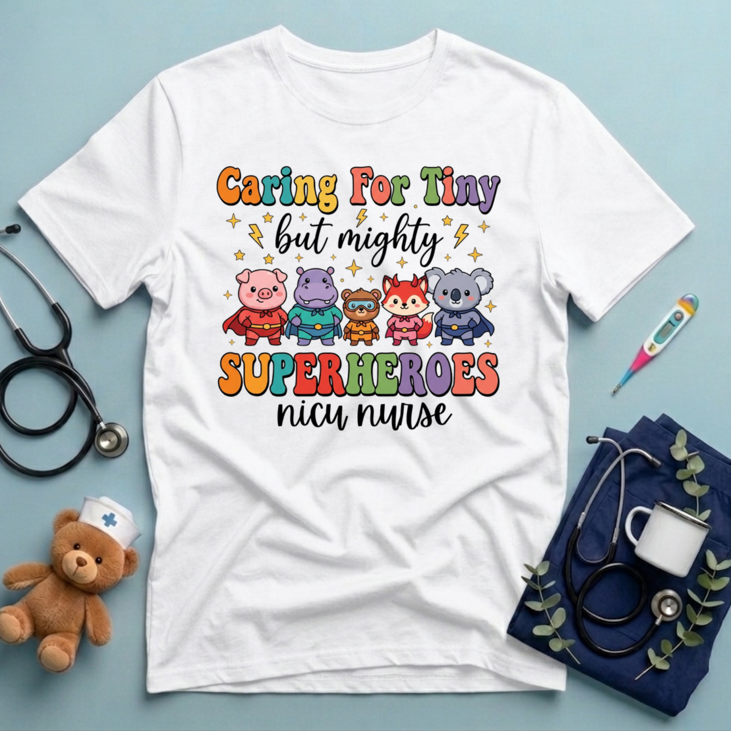 Nicu Nurse Superheroes T-Shirt