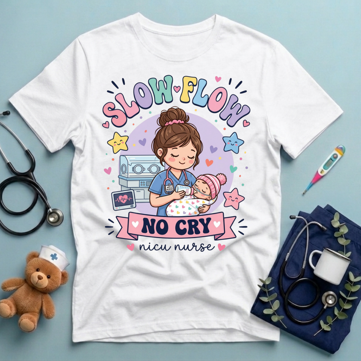 Slow flow, no cry NICU T-Shirt